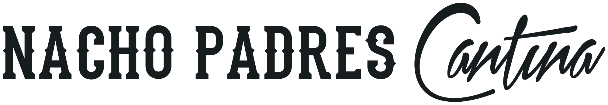 Nacho Padres - Inline Wordmark - Black - Untextured - For Lighter Applications@2x