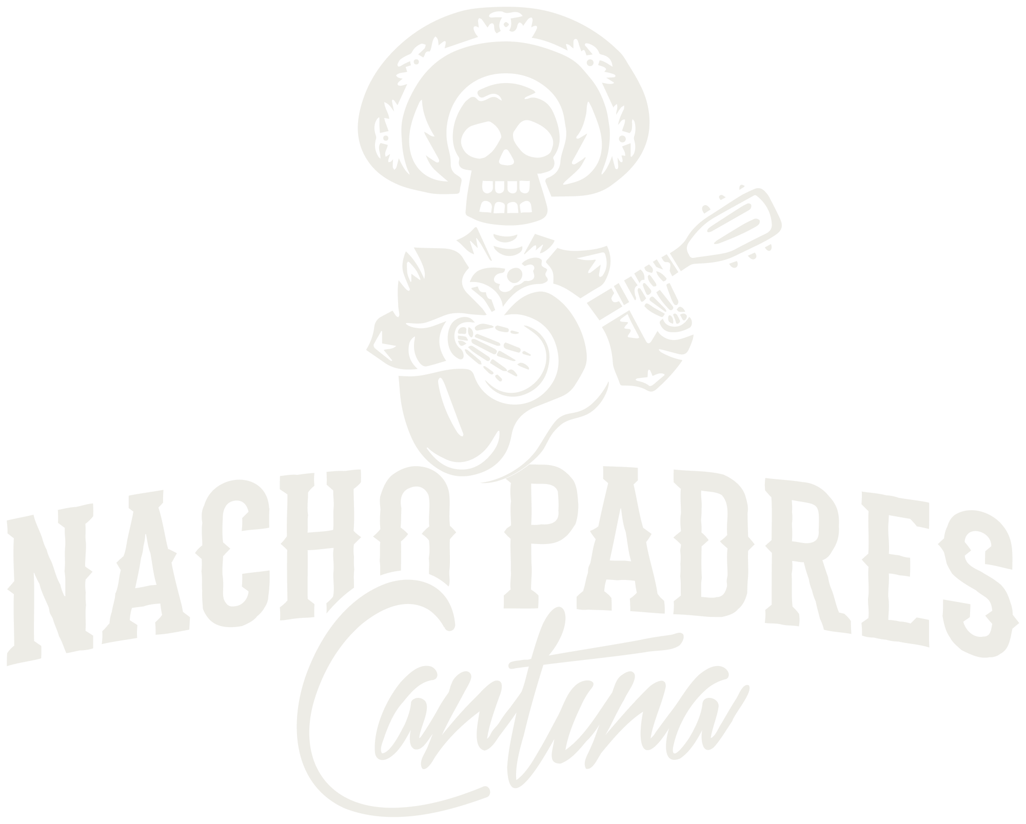 Nacho Padres - Logo - White - Untextured - For Darker Applications@2x