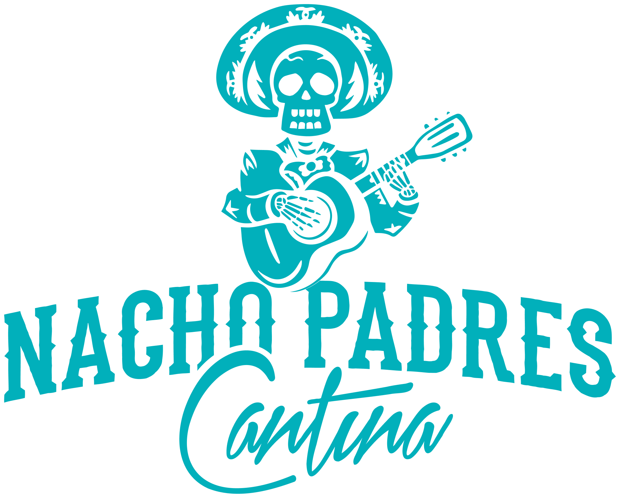 Naco Padres - Logo - Calypso Blue - Untextured - For Darker Applications@2x